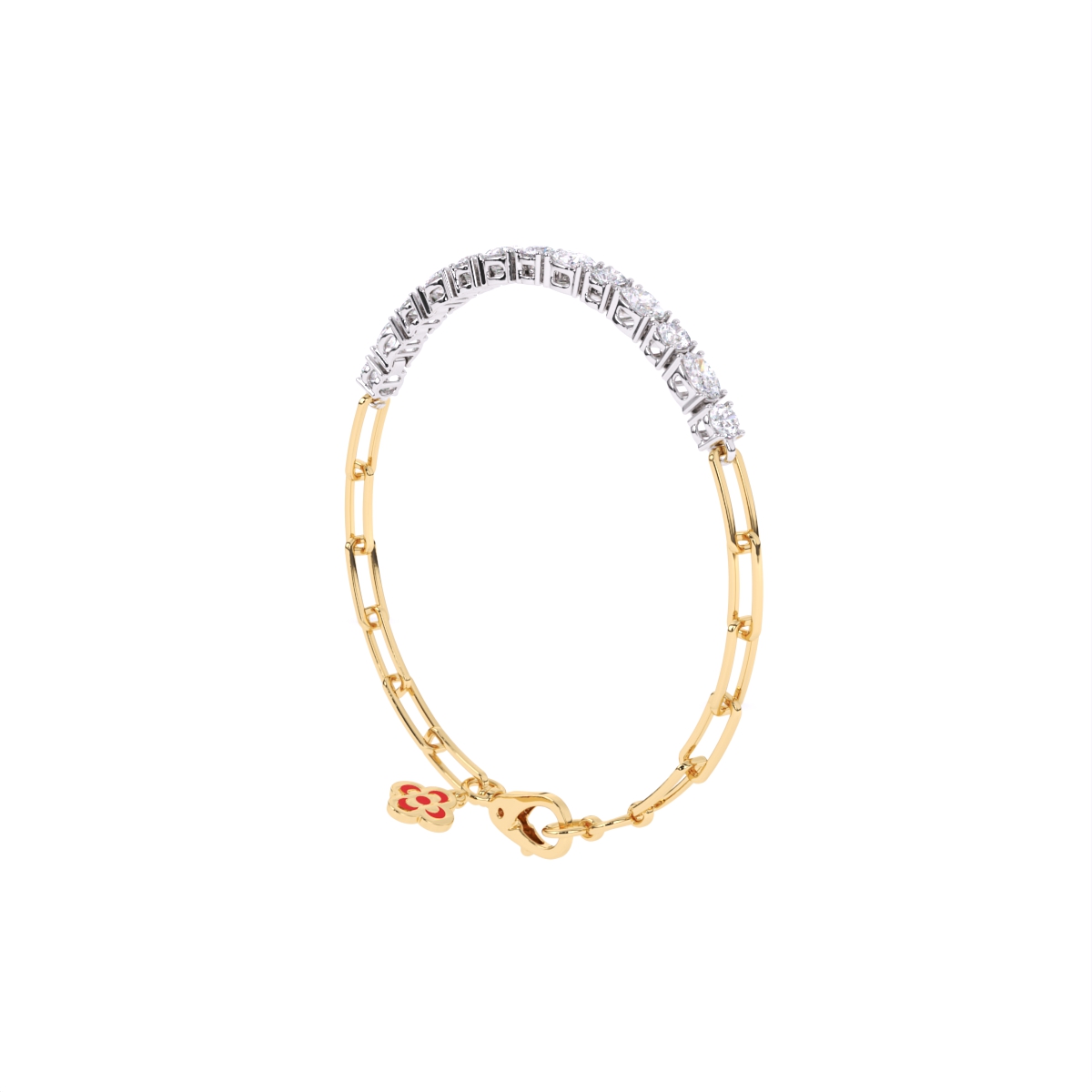 Oval & Round Lab Grown Diamond Loose Bracelet
